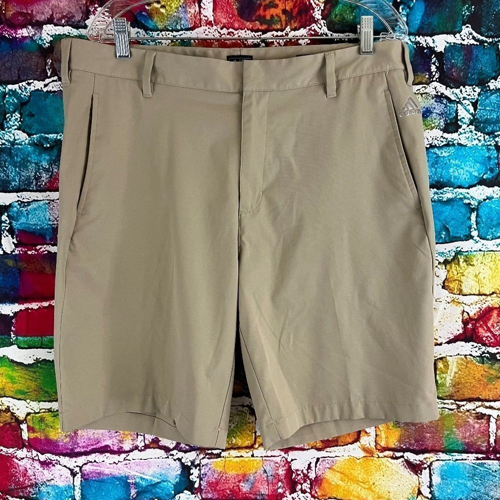 Adidas Climalite Shorts Tan Khaki Size 36